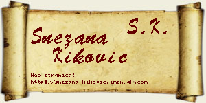 Snežana Kiković vizit kartica